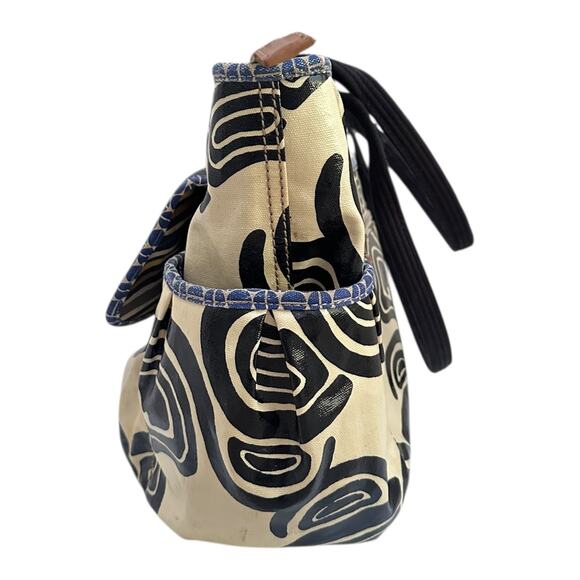 Vintage Fossil Key Per Diaper Bag Large Tote Coated Canvas Abstract Retro Print - Picture 5 of 16